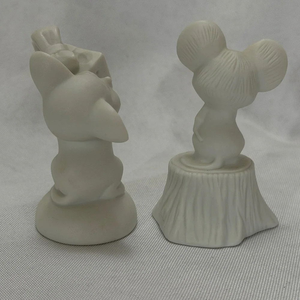 Vintage 1975 Hallmark Bisque Mouse Figurines Set of 2‎ Cottagecore Whimsical